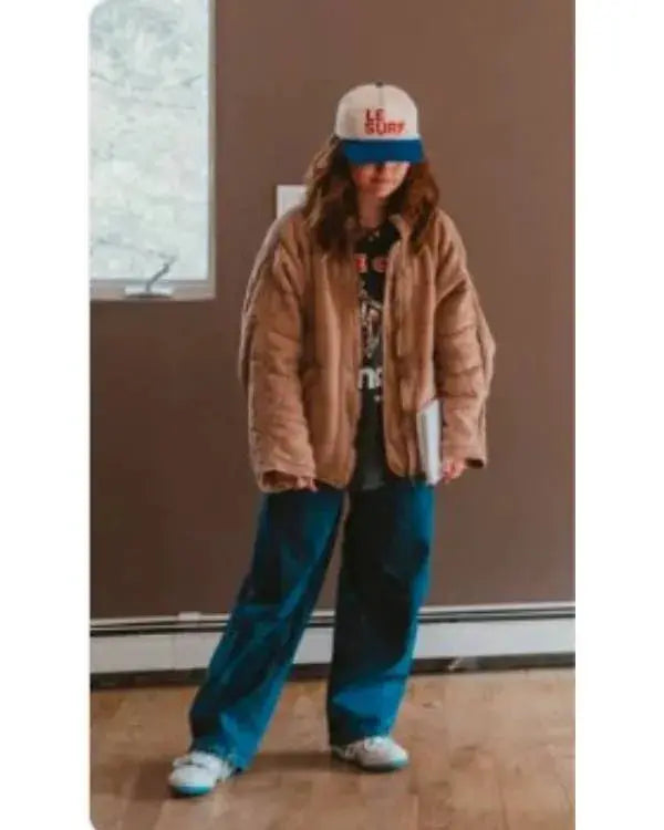 Fixer Upper Colorado Mountain House S01 Ella Gaines Beige/Tan Quilted Jacket WorthVee