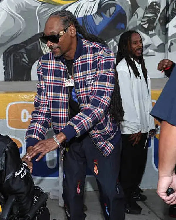 12th Annual TDE Christmas Concert Snoop Dogg Plaid Jacket WorthVee
