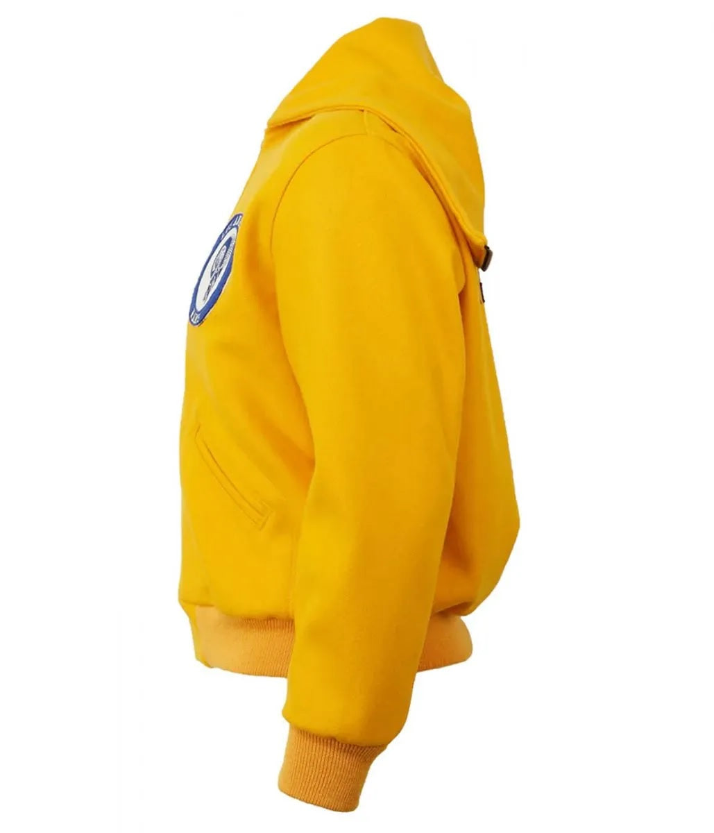 1950 Los Angeles Rams Yellow Wool Hooded Jacket WorthVee