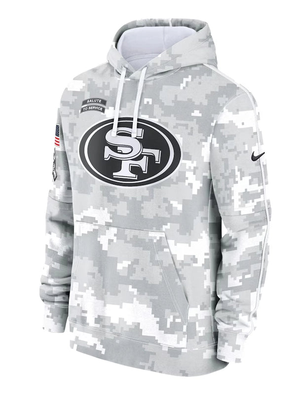 2024 San Francisco 49ers Arctic Camo Salute to Service Hoodie WorthVee