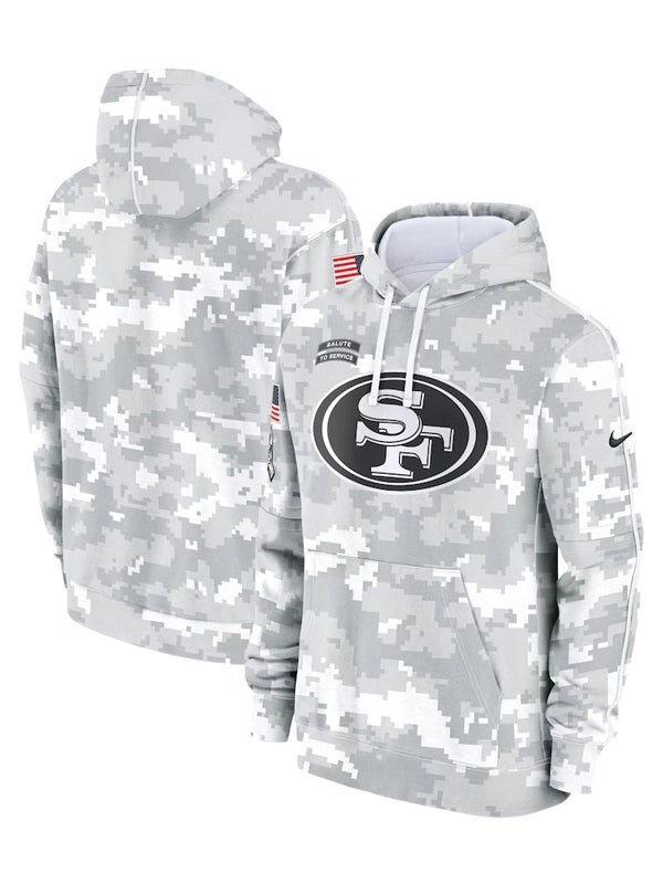 2024 San Francisco 49ers Arctic Camo Salute to Service Hoodie WorthVee