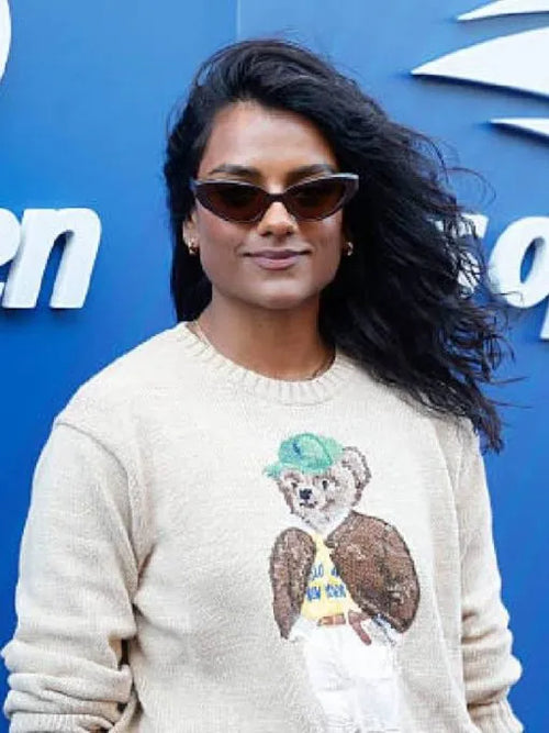 2025 US Open Tennis Championships Simone Ashley Bear Sweater