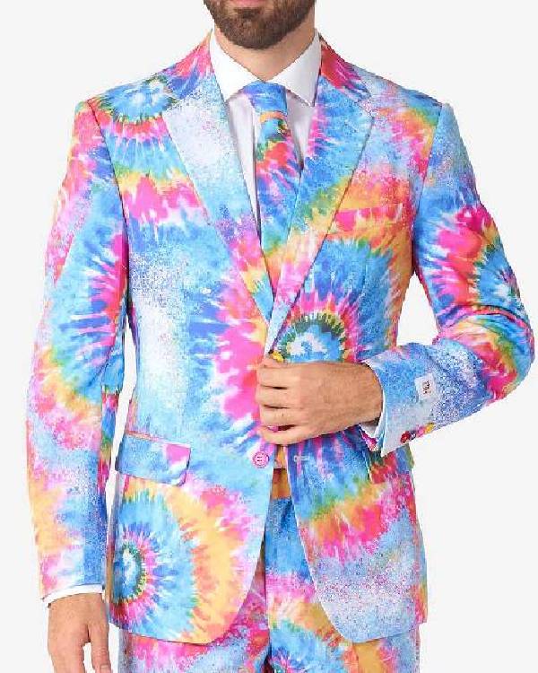 The Block AU Rainbow Tie Dye Suit Clanton Jacket