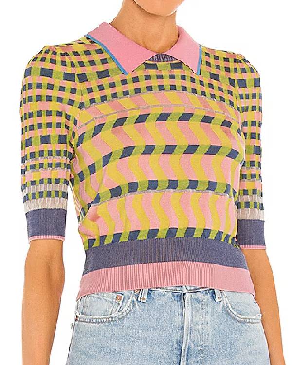 The Today Show Savannah Sellers Knit Polo Sweater Clanton Jacket