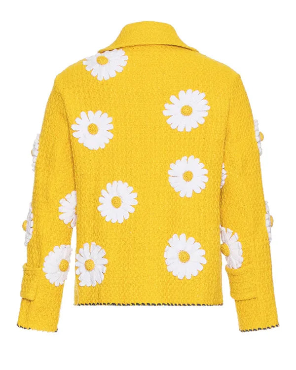 The Voice S27 John Legend Yellow Daisy Applique Jacket