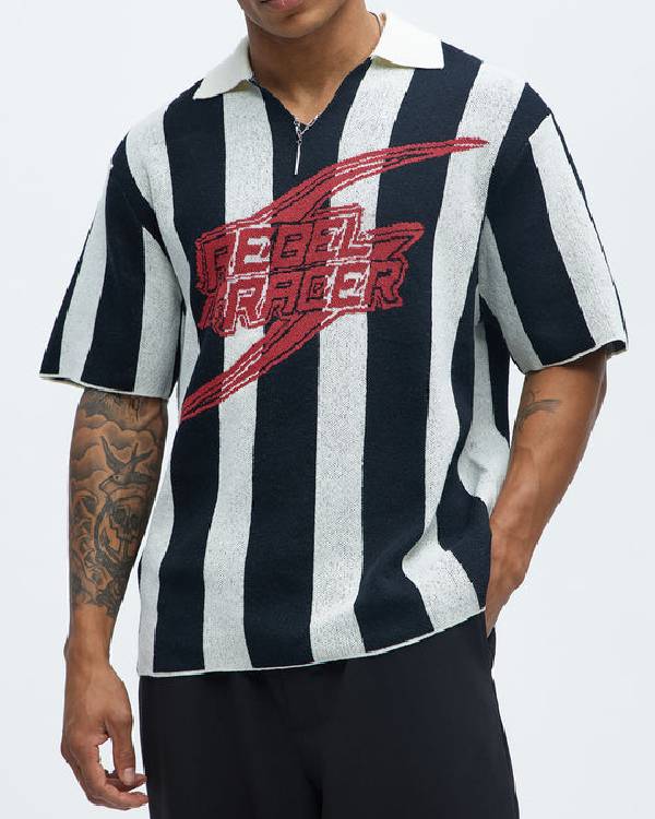Love Island Beyond the Villa Kordell Beckham Striped Shirt USA Jackets