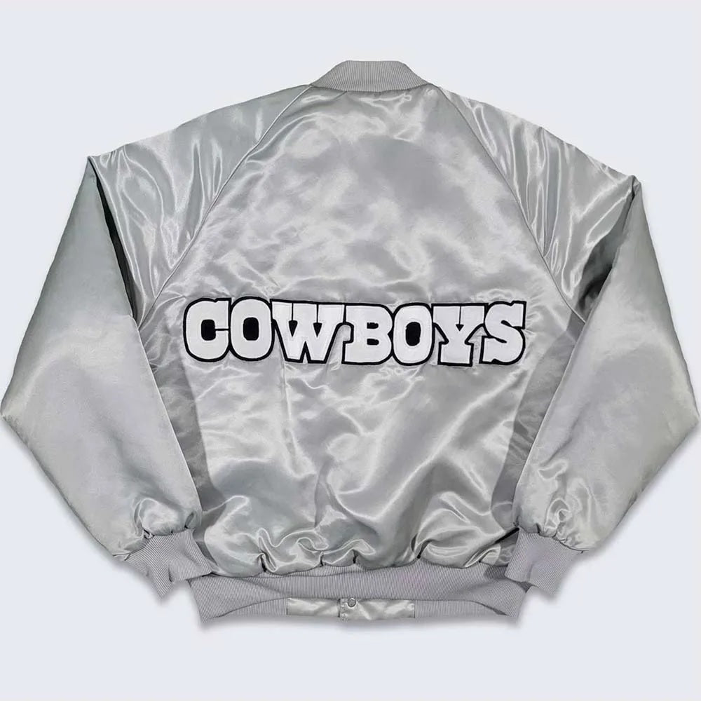 80’s Dallas Cowboys Silver Bomber Jacket WorthVee