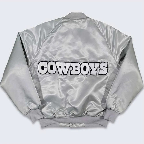 80’s Dallas Cowboys Silver Bomber Jacket WorthVee