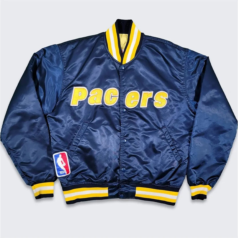 80’s Indiana Pacers Navy Bomber Jacket WorthVee