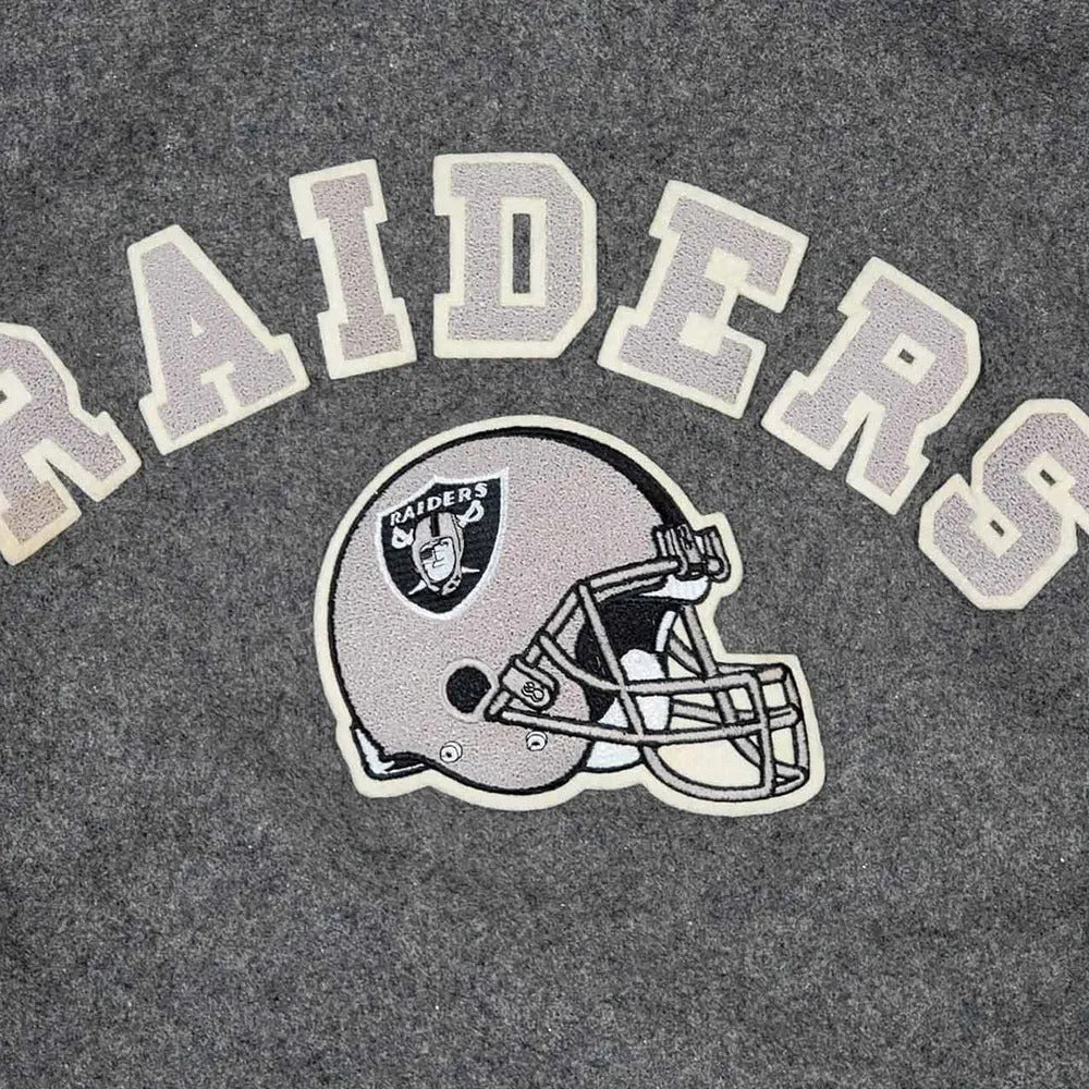 80’s La Raiders Gray And Cream Wool Varsity Jacket WorthVee