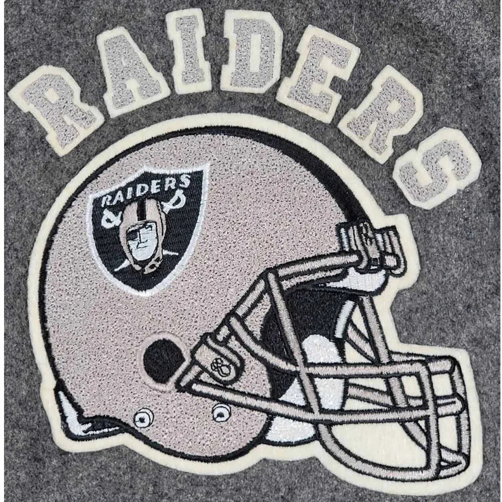 80’s La Raiders Gray And Cream Wool Varsity Jacket WorthVee