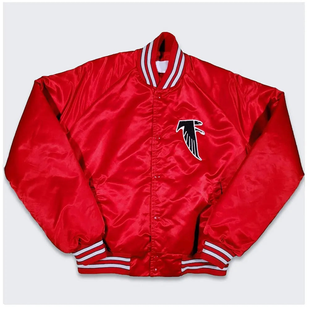 80s Atlanta Falcons Bomber Satin Jacket WorthVee