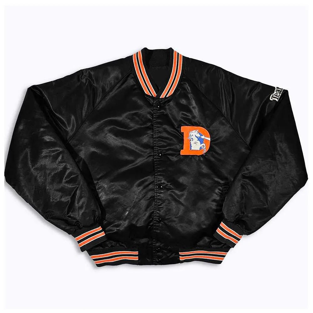80s Denver Broncos Black Bomber Jacket WorthVee