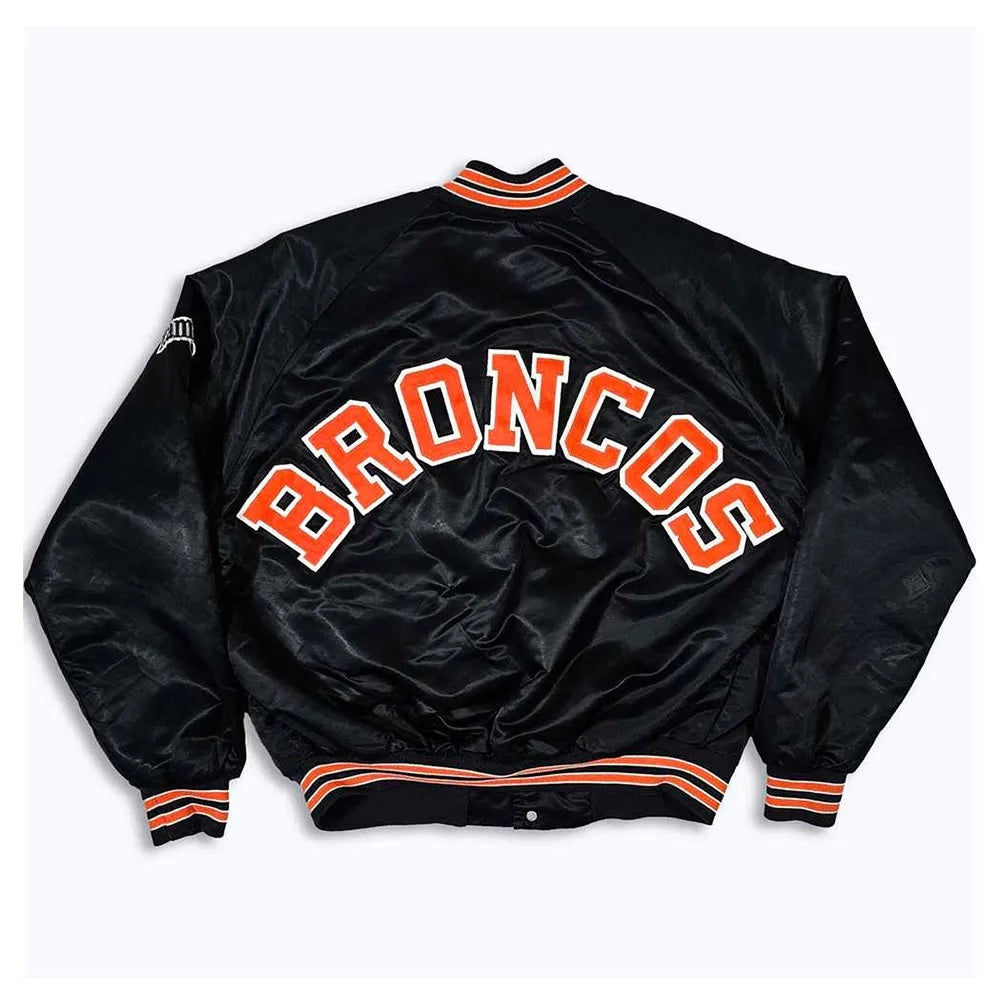 80s Denver Broncos Black Bomber Jacket WorthVee