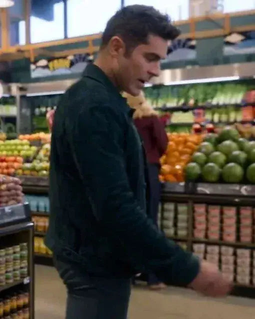 A Family Affair 2024 Zac Efron Black Suede Leather Jacket WorthVee