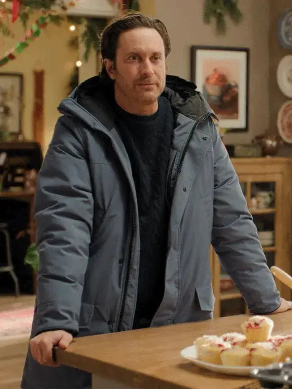 A Merry Little Ex-Mas 2025 Oliver Hudson Grey Hooded Jacket WorthVee