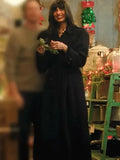 A Merry Little Ex-Mas Jameela Jamil Black Wool Coat WorthVee