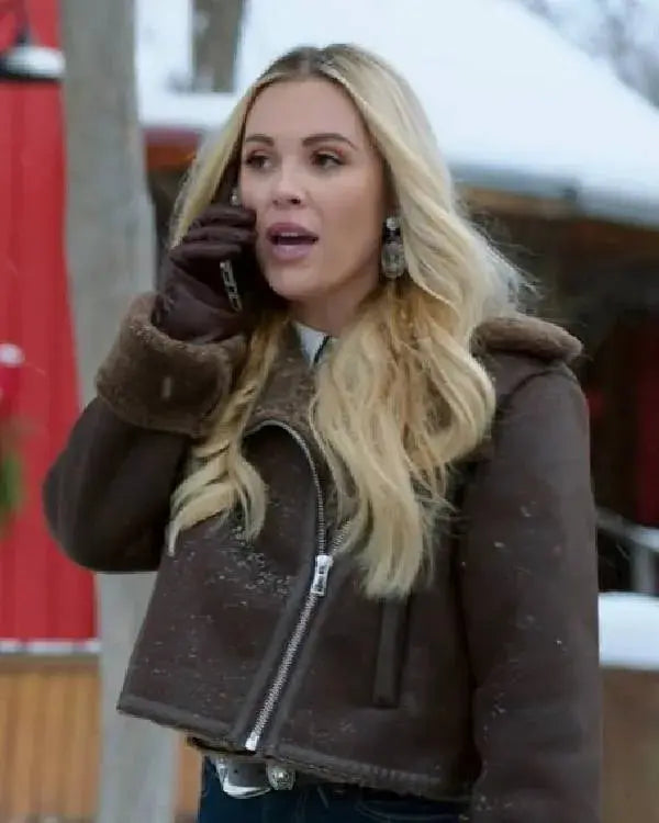 A Wild West Christmas Natalie Hall Brown Suede Jacket WorthVee