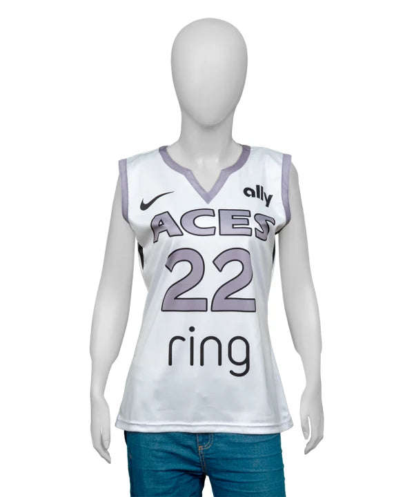A’ja Wilson Las Vegas Aces White Jersey WorthVee