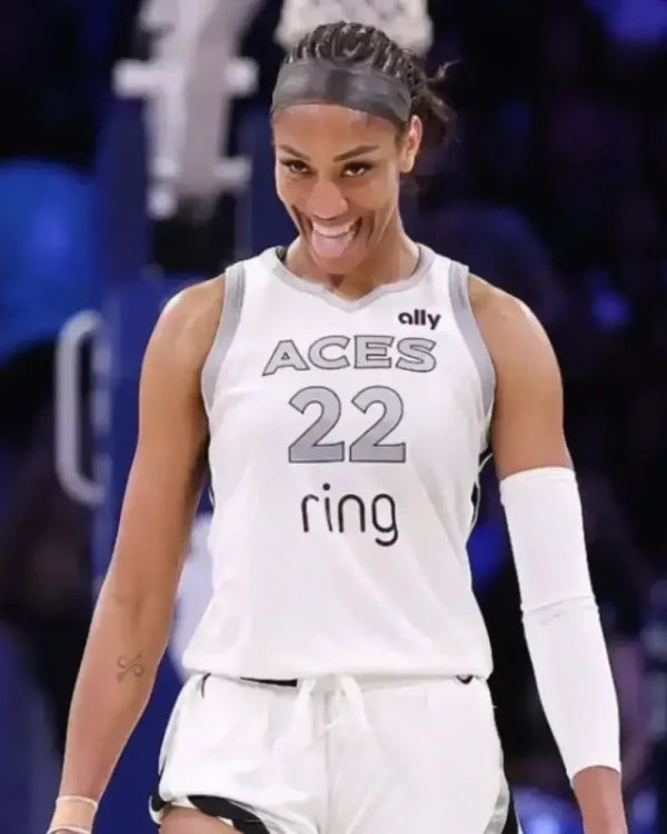 A’ja Wilson Las Vegas Aces White Jersey WorthVee