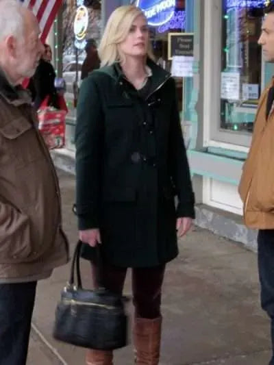 Abigail Hawk A Christmas in Vermont Green Wool Jacket