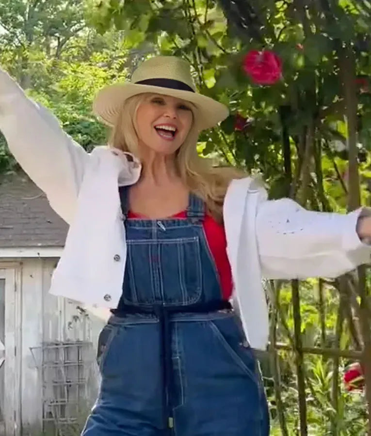 Access Hollywood Christie Brinkley Embroidered Denim Jacket