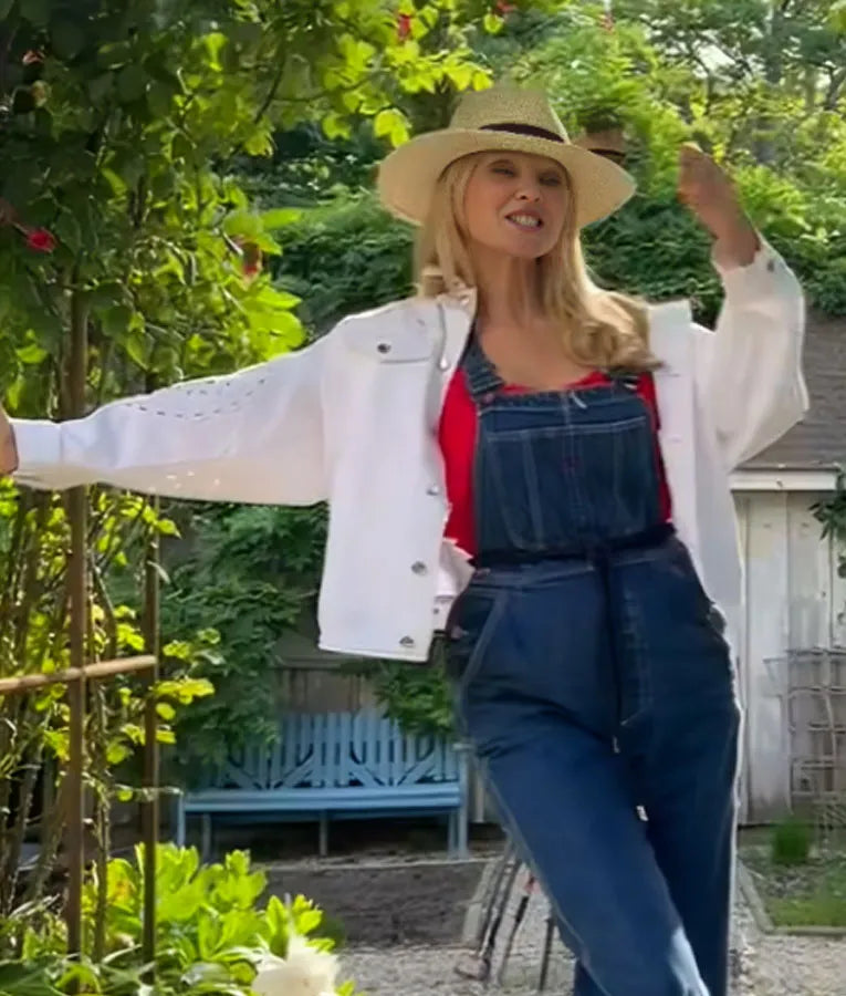 Access Hollywood Christie Brinkley Embroidered Denim Jacket