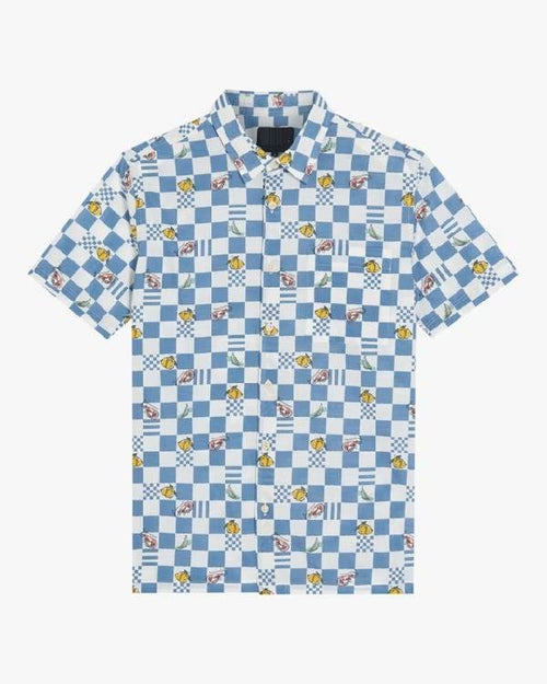 Access Daily Paul Zahn Blue and White Check Shirt Clanton Jacket