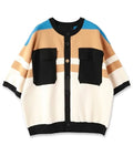 Access Hollywood Scott Evans Striped Colorblock Cardigan