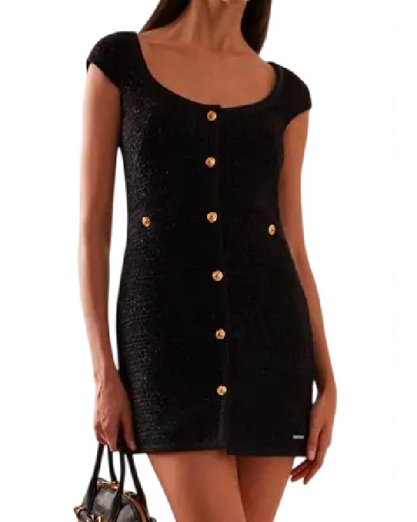 Access Hollywood Selena Gomez Black Tweed Mini Dress WorthVee