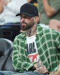 Adam Levine Maroon 5 Green Plaid Shirt Clanton Jacket