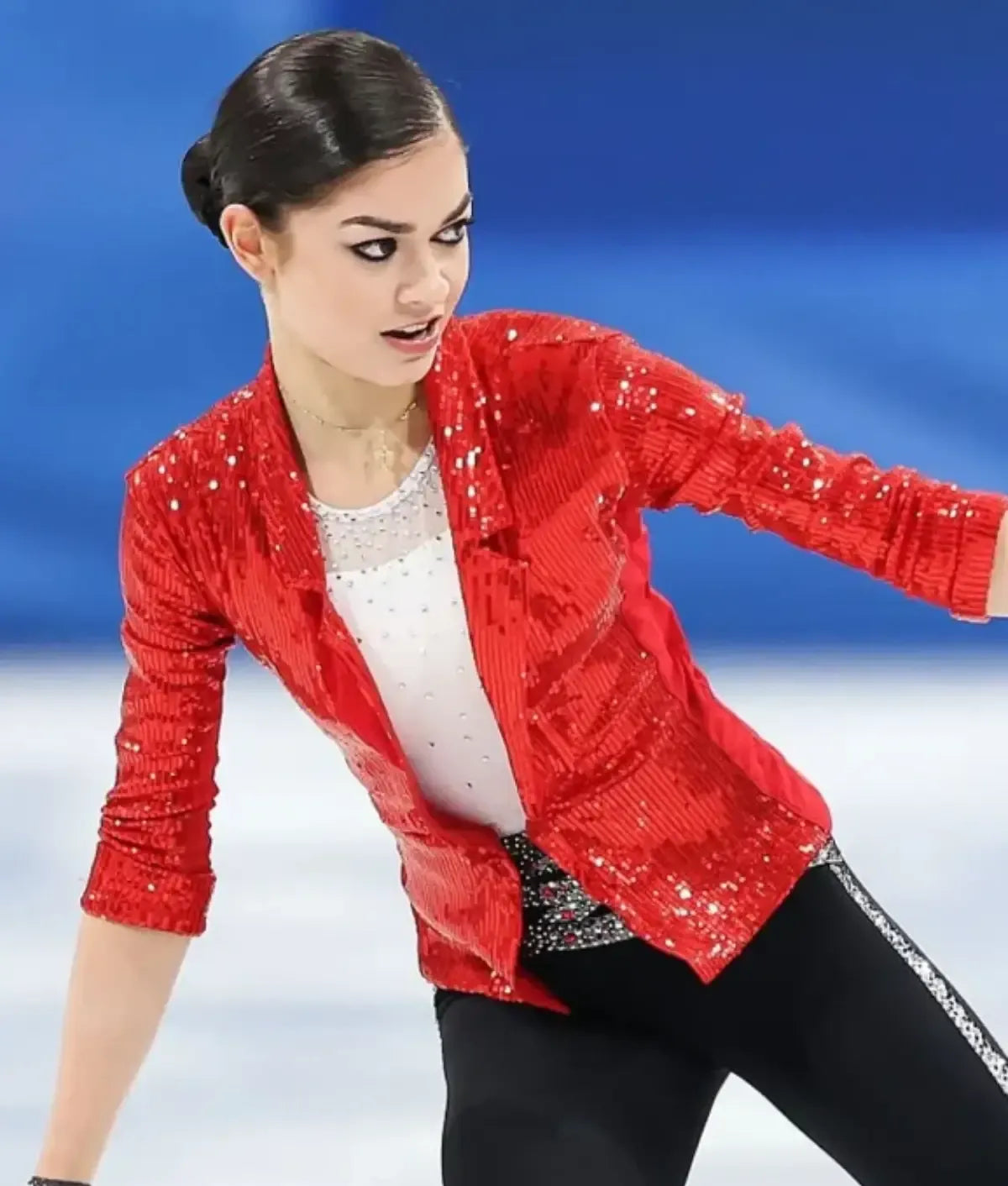 Adeliia Petrosian Milano Cortina 2026 Winter Olympics Sequin Shirt