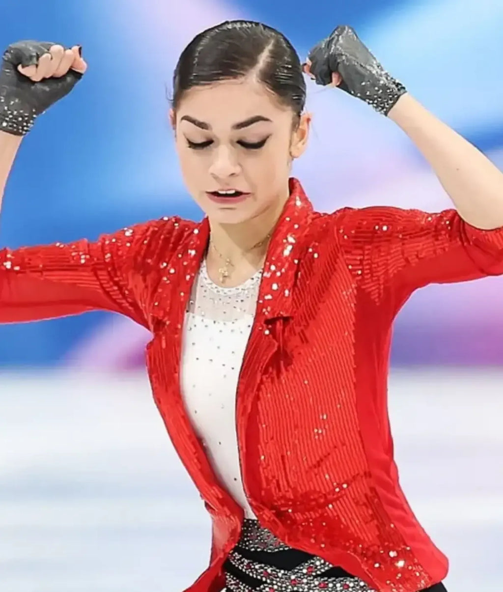 Adeliia Petrosian Milano Cortina 2026 Winter Olympics Sequin Shirt