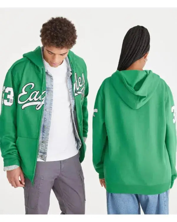 Aeropostale Eagles Script Full-Zip Hoodie WorthVee