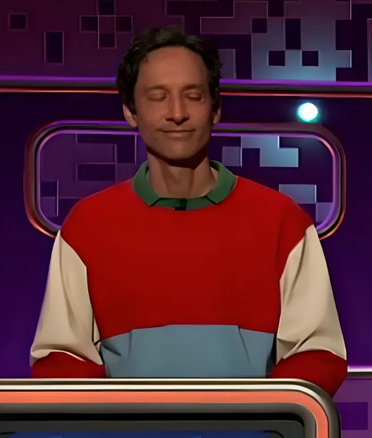 After Midnight Danny Pudi Colorblock Sweater
