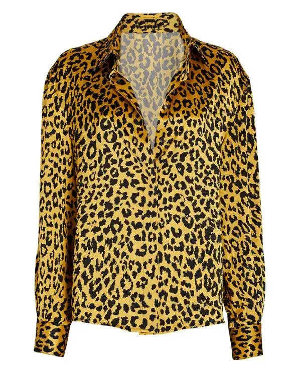 Alls Fair S01 Emerald Greene Animal Printed Blouse WorthVee