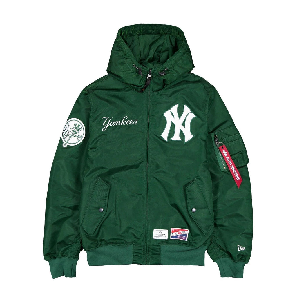 Alpha Industries L-2B Hooded Bomber Jacket Green Clanton Jacket