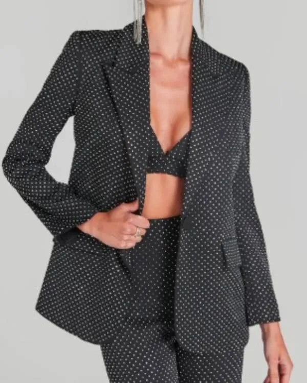 American Idol S24 Carrie Underwood Black Embellished Blazer