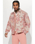 American Idol S24 Trew The Star Pink Tapestry Trucker Jacket