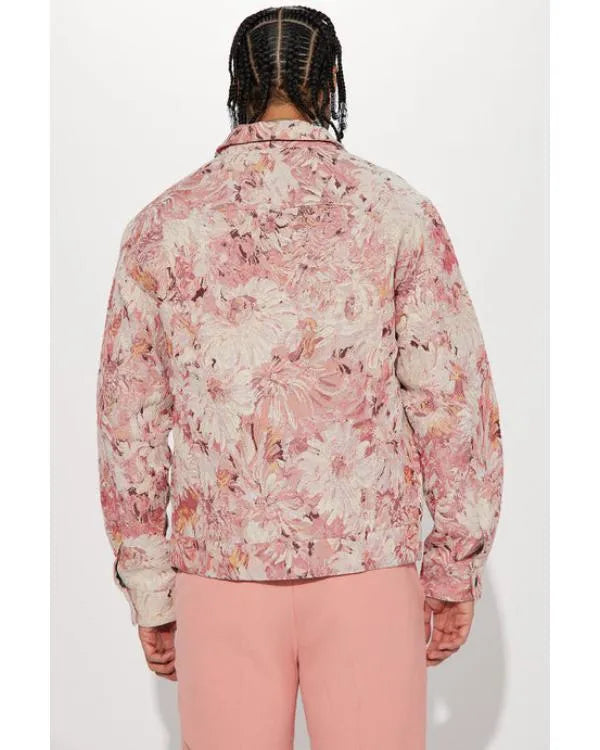 American Idol S24 Trew The Star Pink Tapestry Trucker Jacket