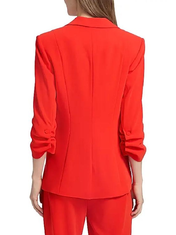 Americas Got Talent S21 Julia Red Ruched Blazer WorthVee