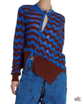 And Just Like That Sarah Jessica Parker Chevron Sweater Clanton Jacket