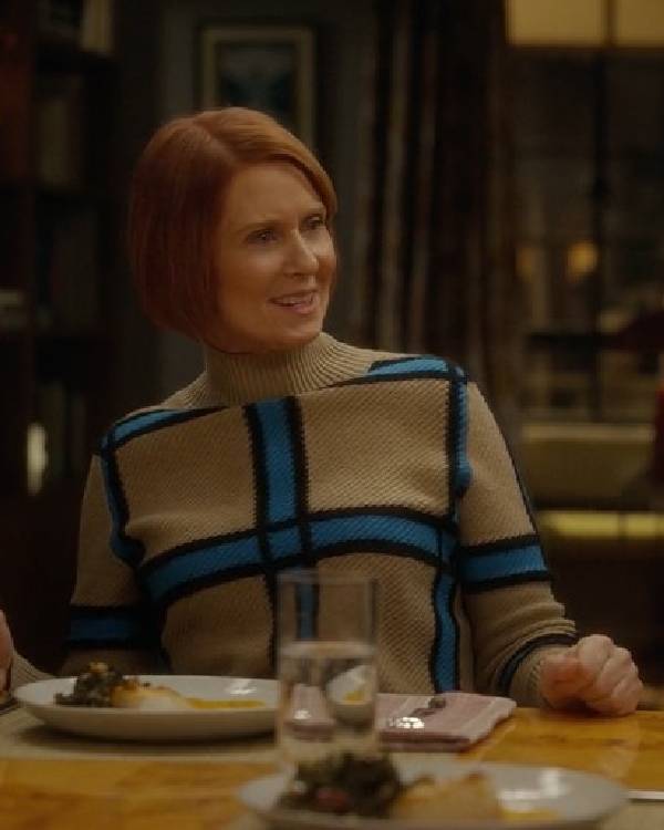 And Just Like That Miranda Hobbs Check Sweater Clanton Jacket