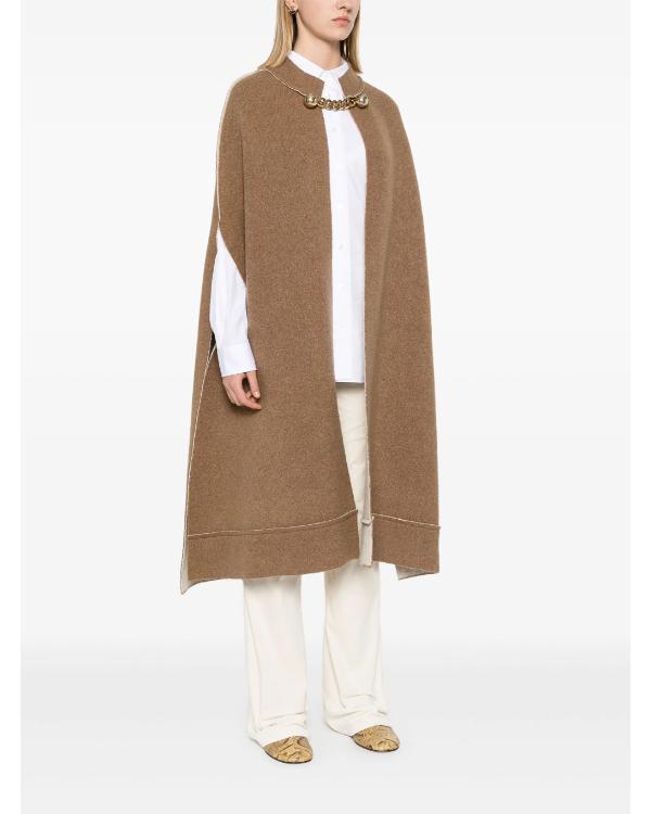 Too Much S01 Naomi Watts Brown Chain Link Knit Cape