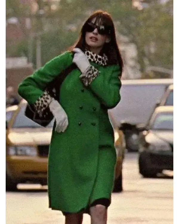 Anne Hathaway The Devil Wears Green Coat