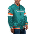 Men’s Starter Aqua Miami Dolphins Home Game Satin Jacket WorthVee