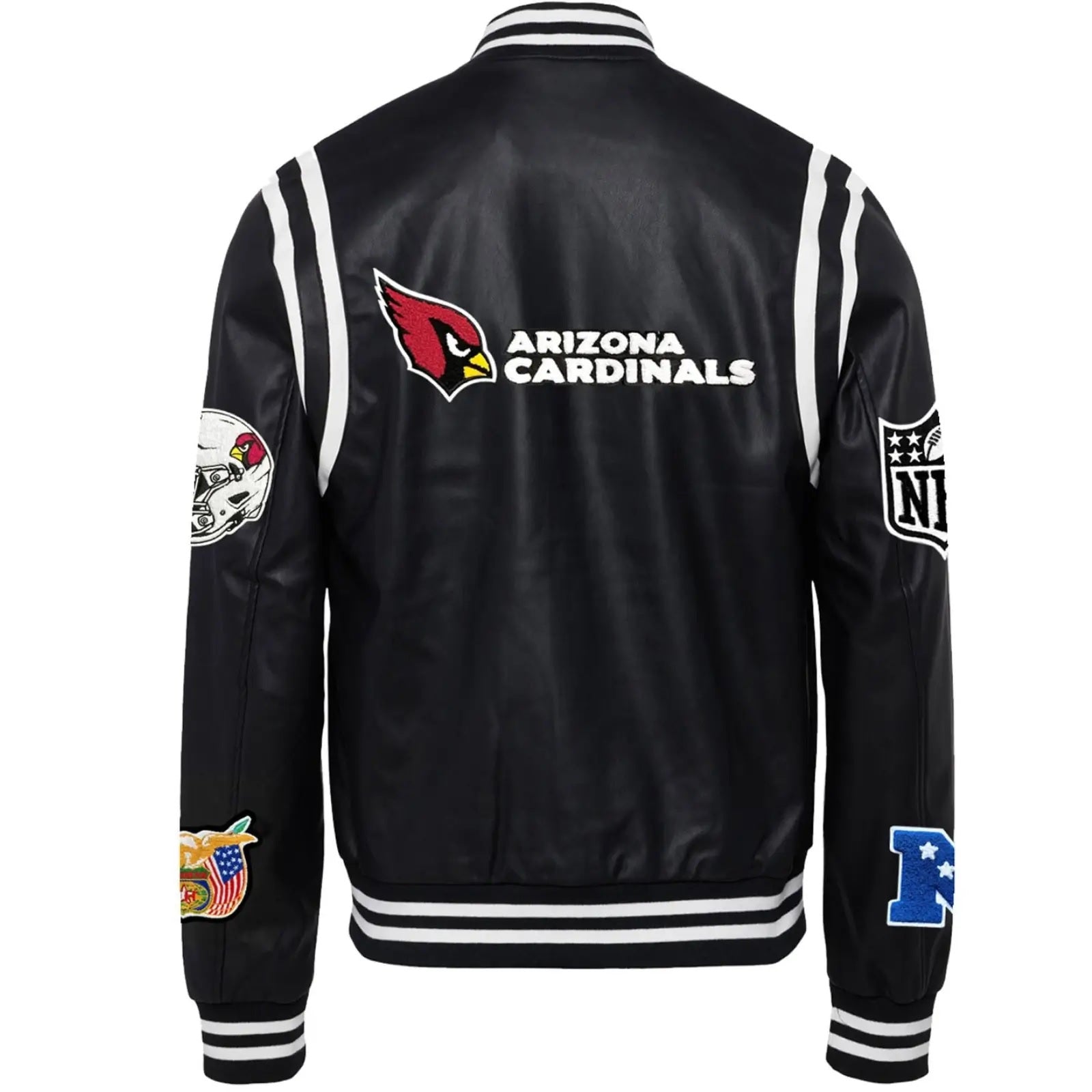 Arizona Cardinals Black Leather Varsity Jacket WorthVee