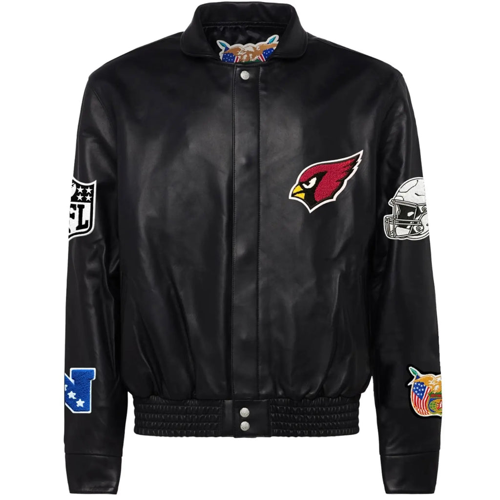 Arizona Cardinals Jeff Hamilton Leather Varsity Jacket WorthVee