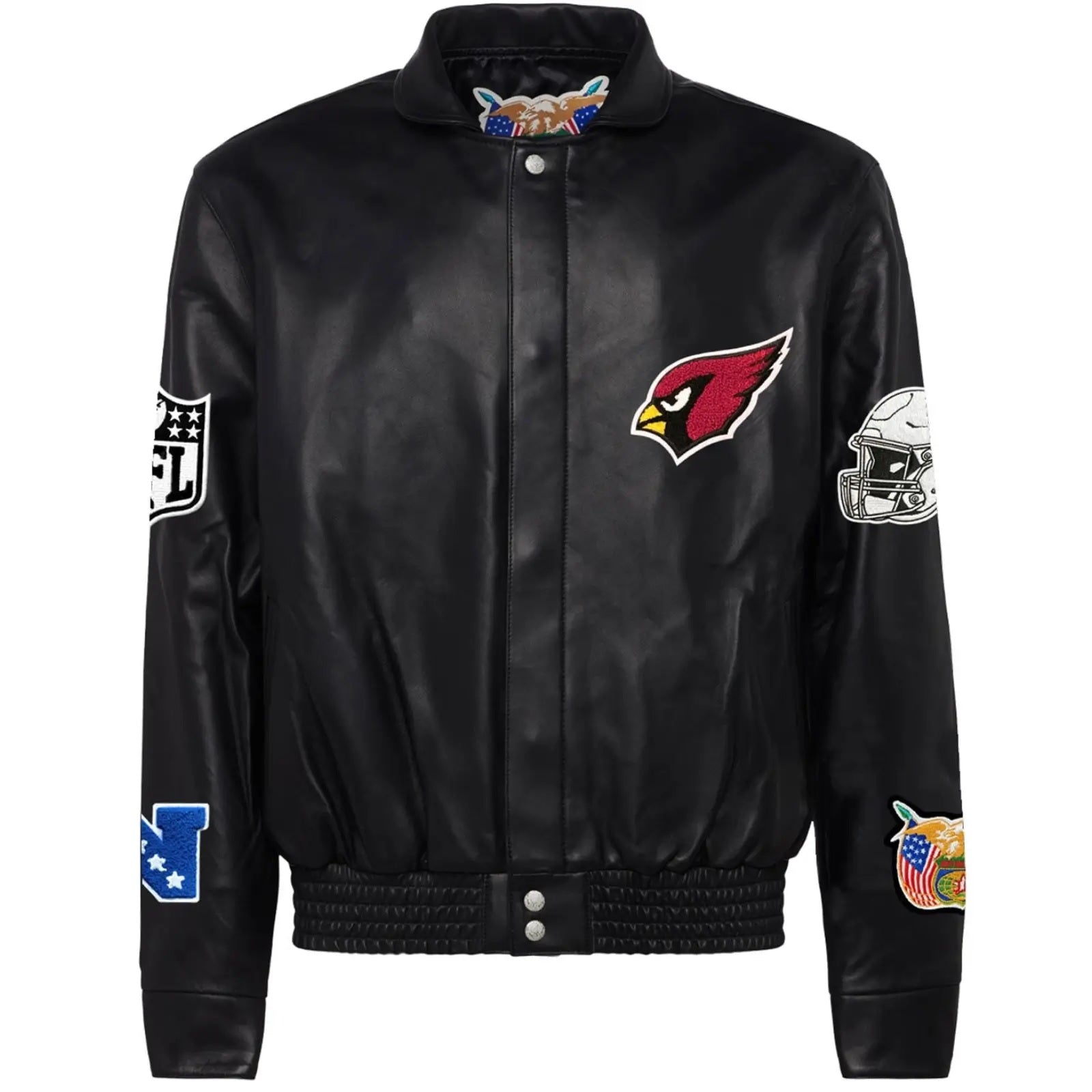 Arizona Cardinals Jeff Hamilton Leather Varsity Jacket WorthVee