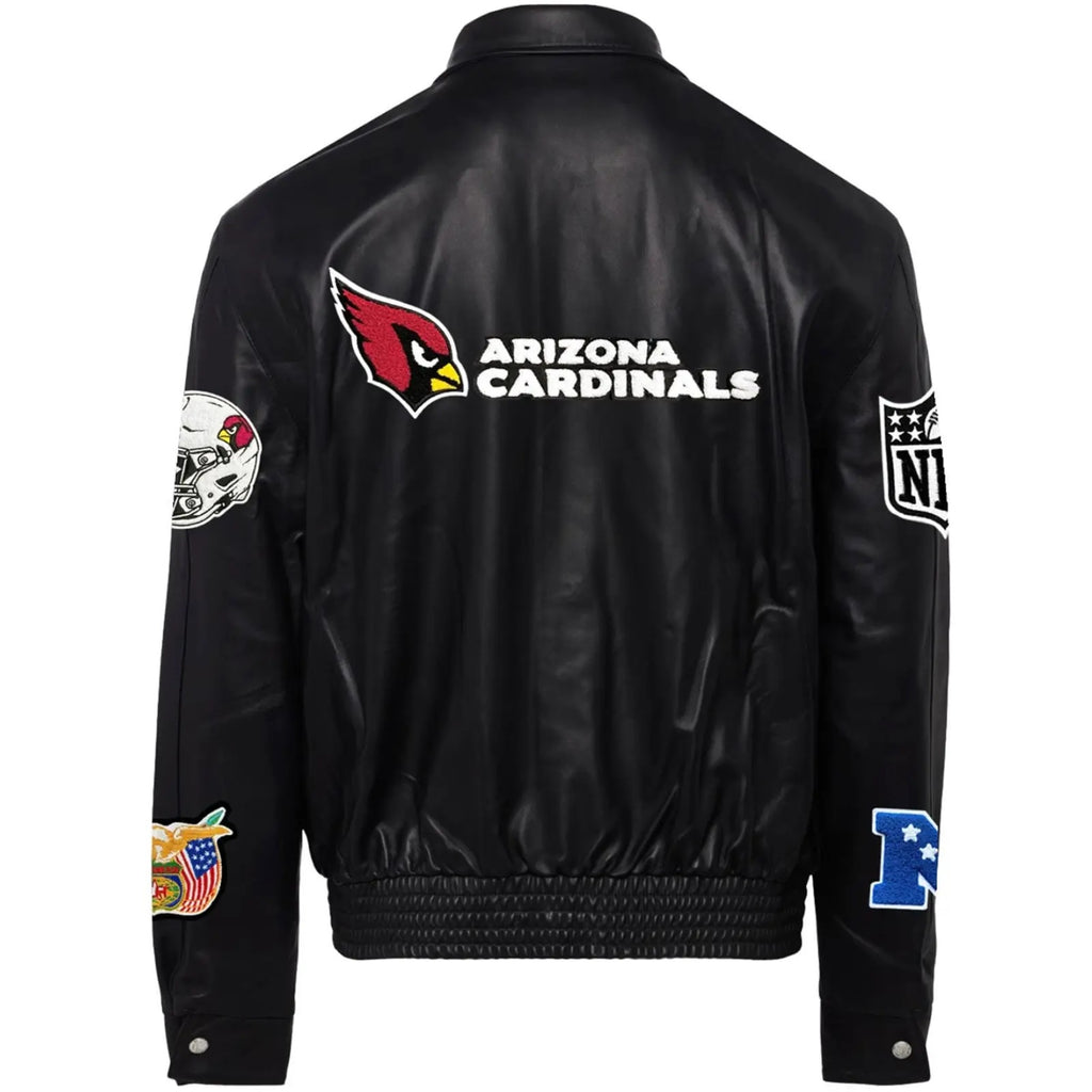 Arizona Cardinals Jeff Hamilton Leather Varsity Jacket WorthVee